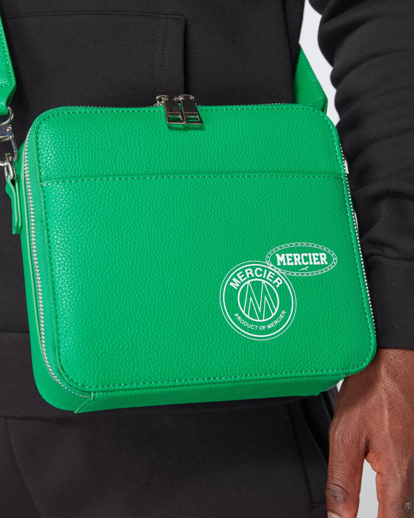 Cheap Mercier Borsa a tracolla verde e distintivo-Esclusiva
