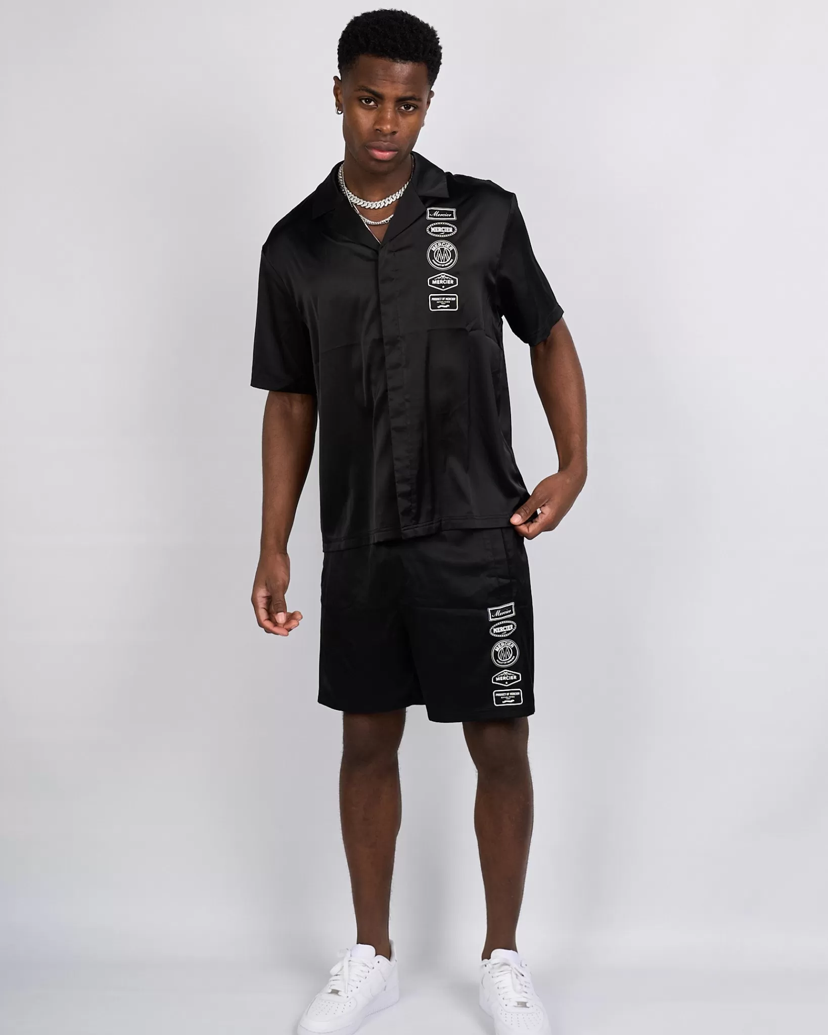Shop Mercier Camicia nera 2.0 Distintivo Resort