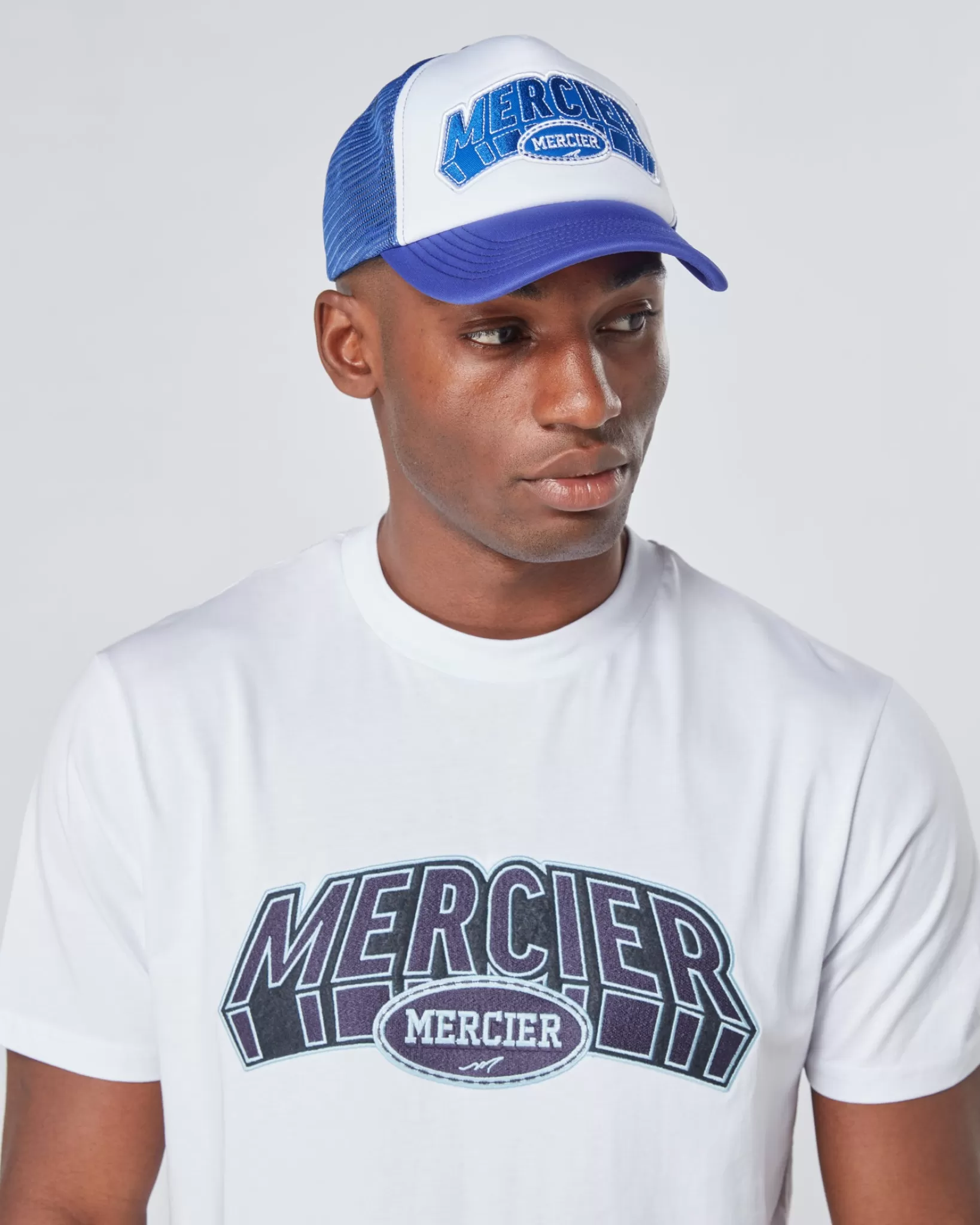 Fashion Mercier Camionista in schiuma di corte bianco viola