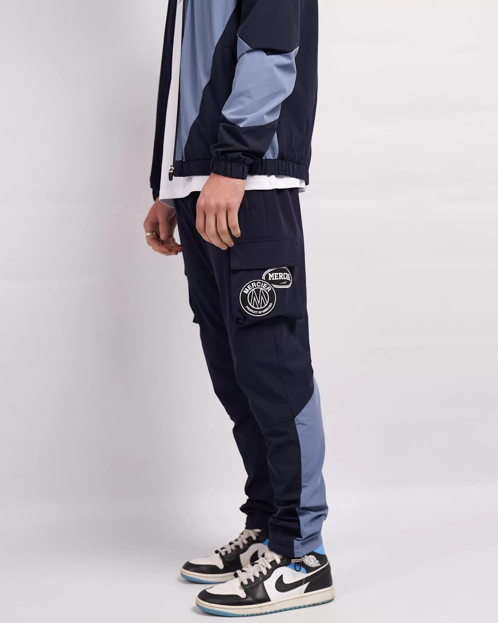 Outlet Mercier Carichi rivestiti di pannelli con badge blu navy placid