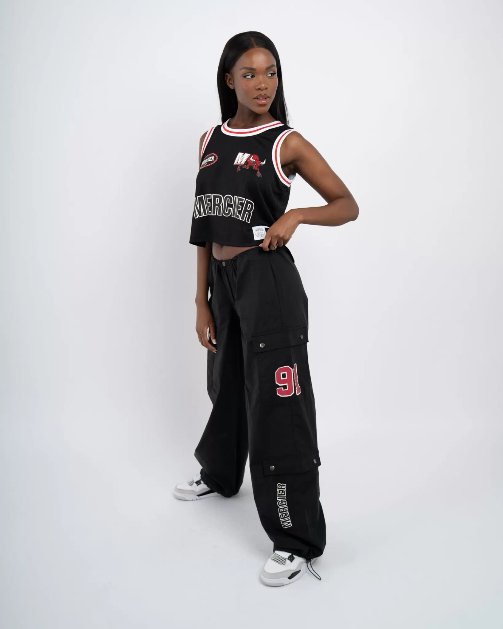 New Mercier Carti in paracadute nero Crawford da donna