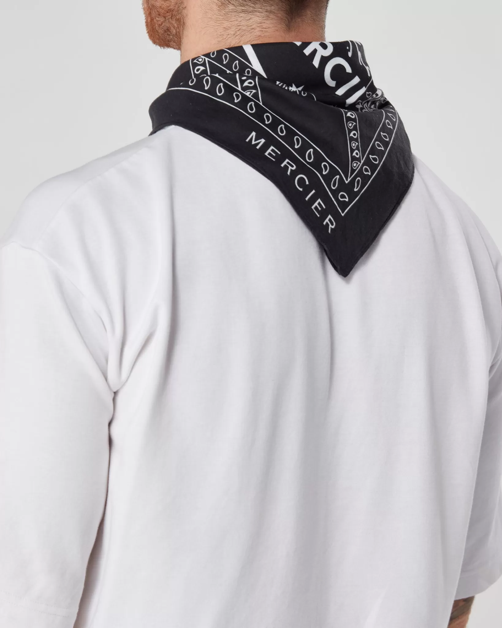 Cheap Mercier Distintivo nero Paisley Bandana