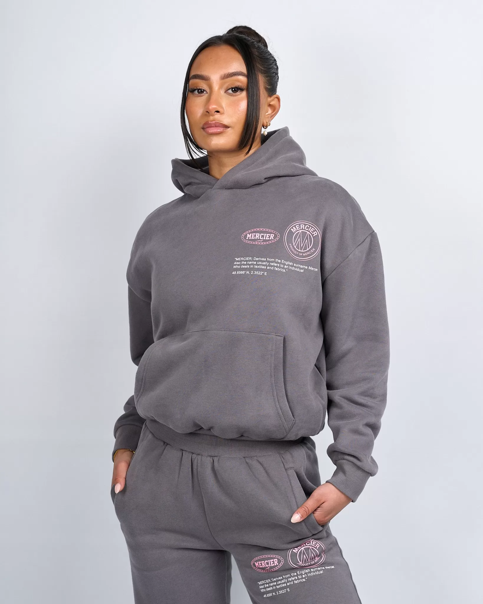 Store Mercier Felpa con cappuccio Caruso a carbone da donna