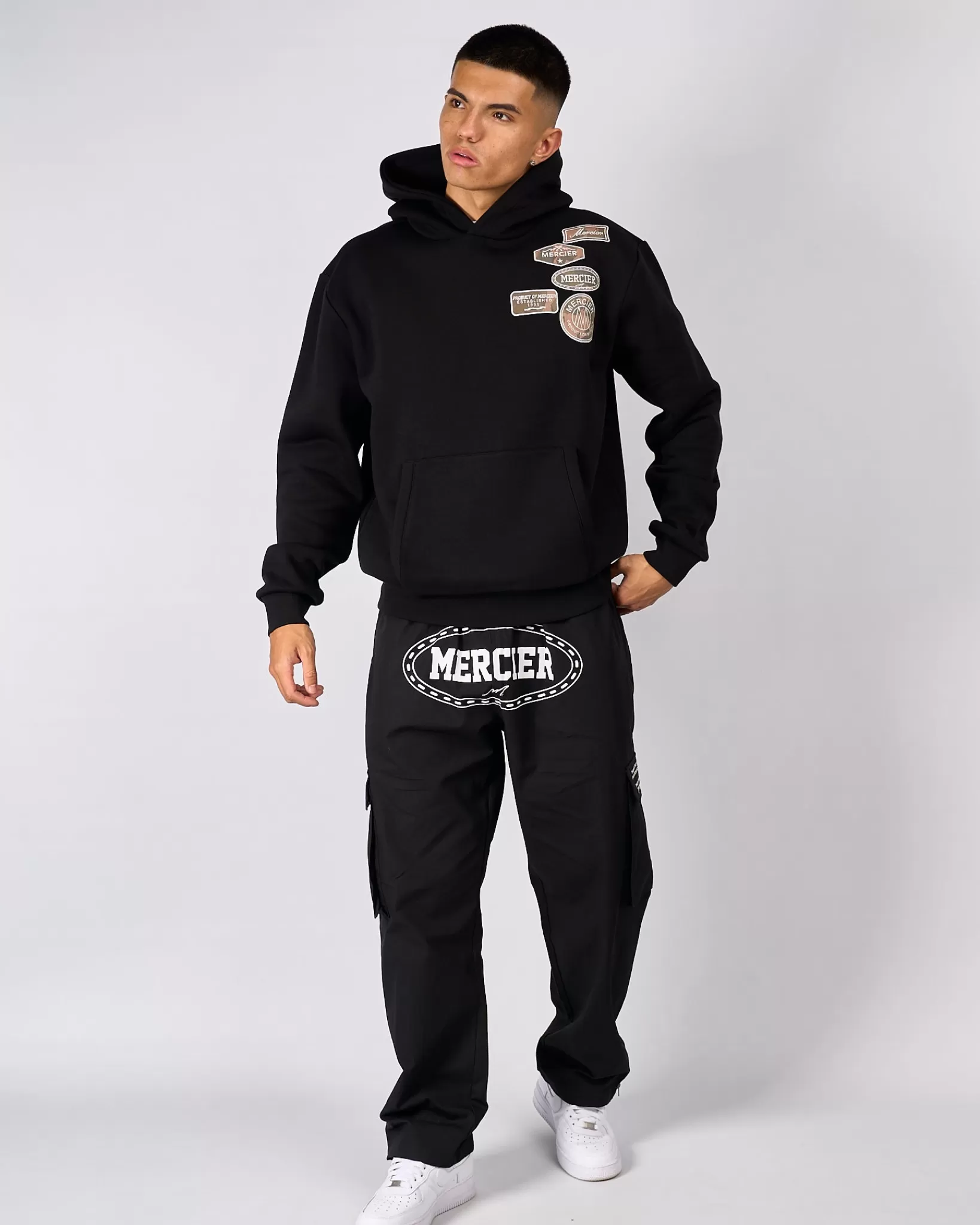 Store Mercier Felpa con cappuccio con stemma OG mimetico nero