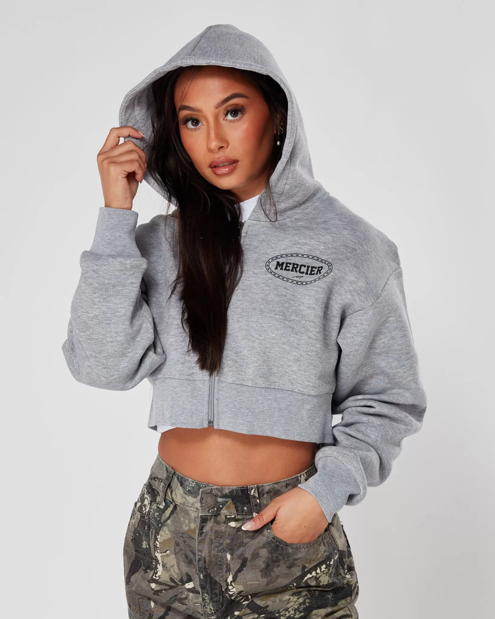 Cheap Mercier Felpa con cappuccio da donna grigia Marl per la casa