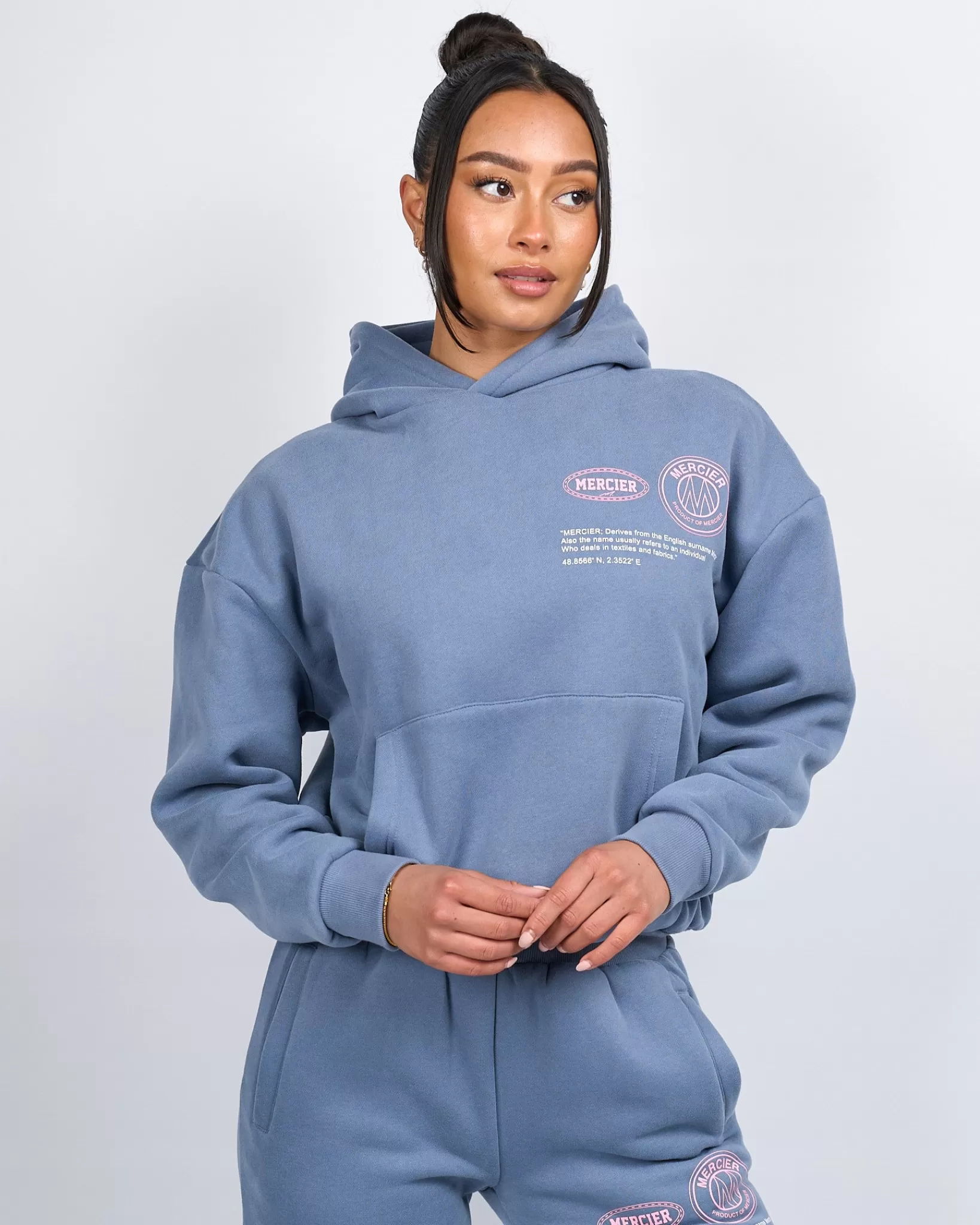 Flash Sale Mercier Felpa con cappuccio donna Moonlight Blue Caruso