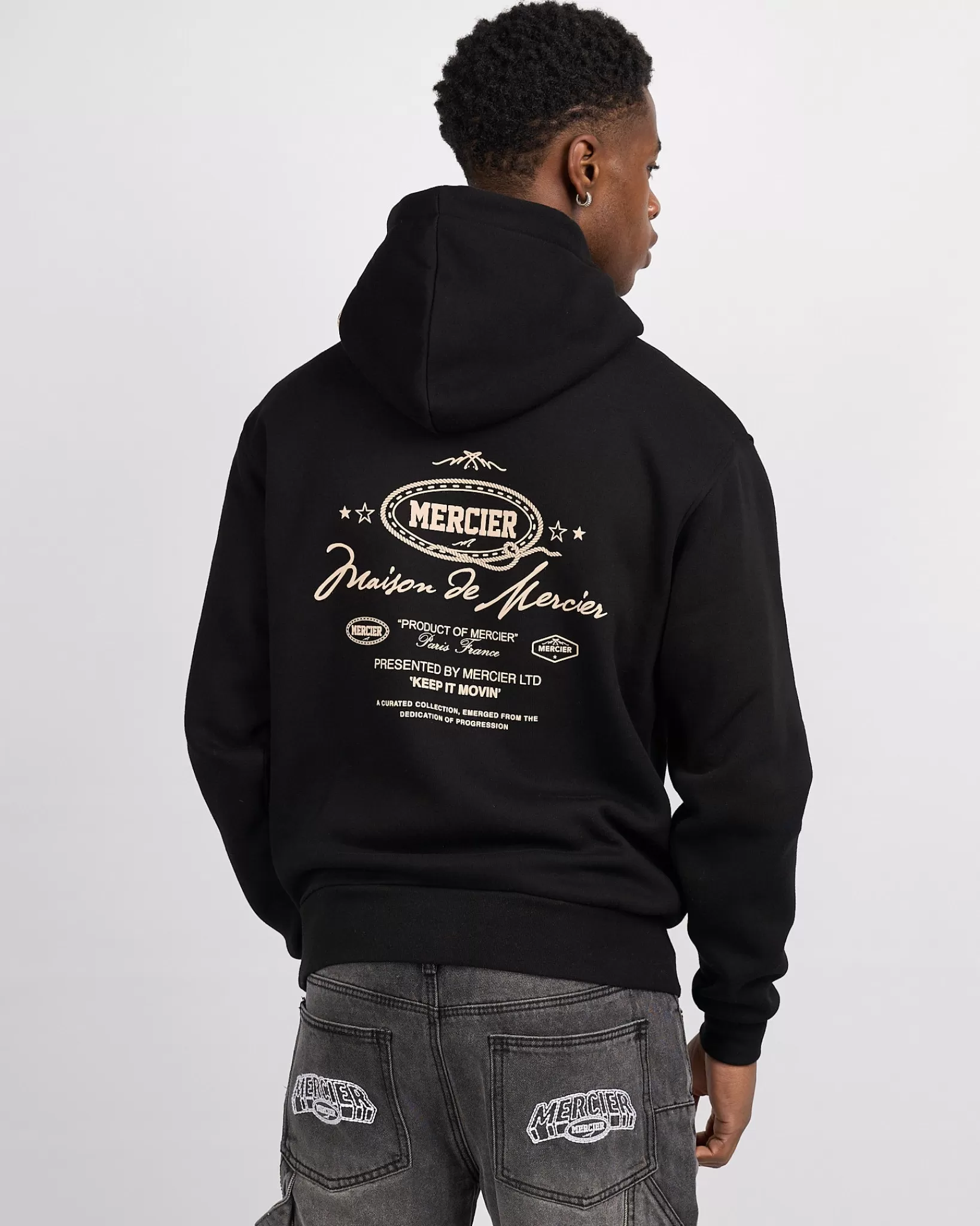 Clearance Mercier Felpa con cappuccio nera
