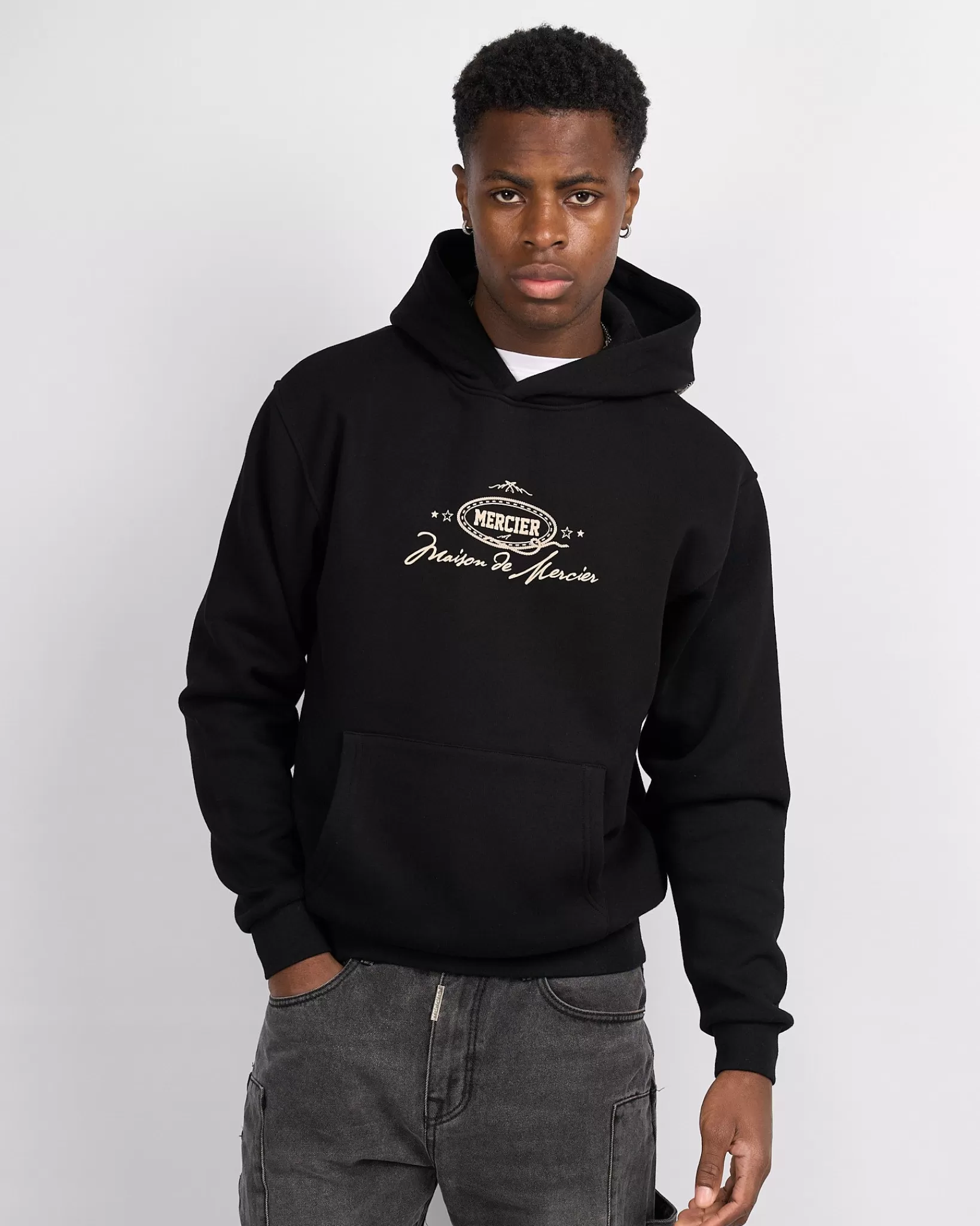 Clearance Mercier Felpa con cappuccio nera