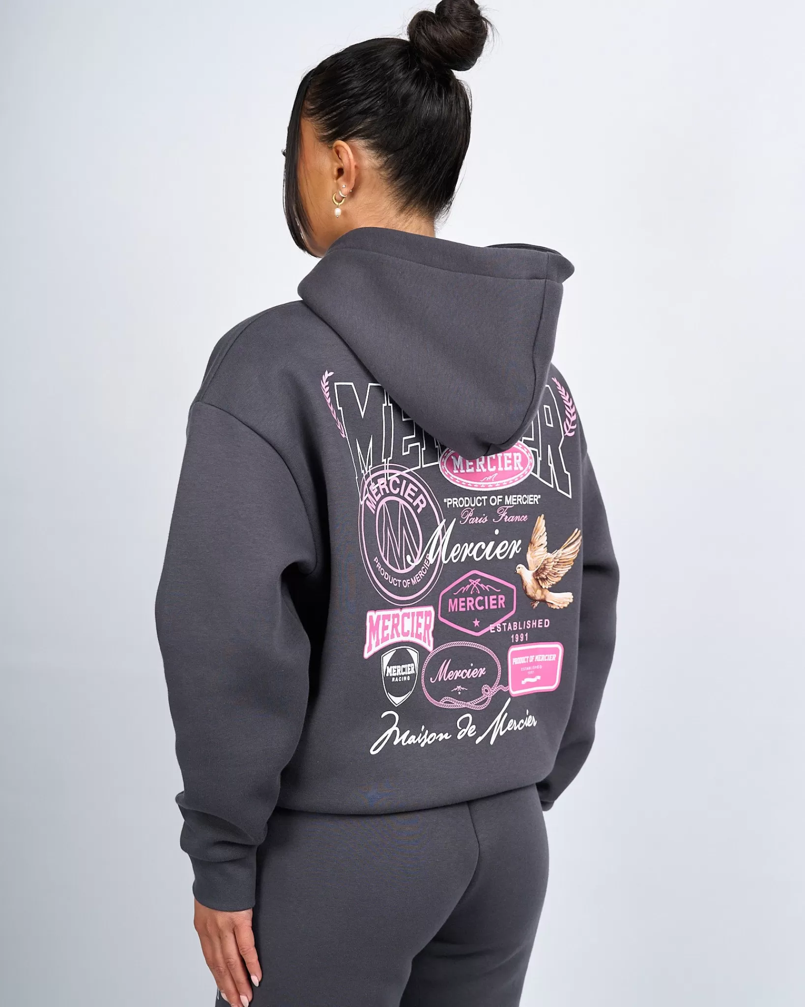 Fashion Mercier Felpa con cappuccio rosa rosa multi tour,