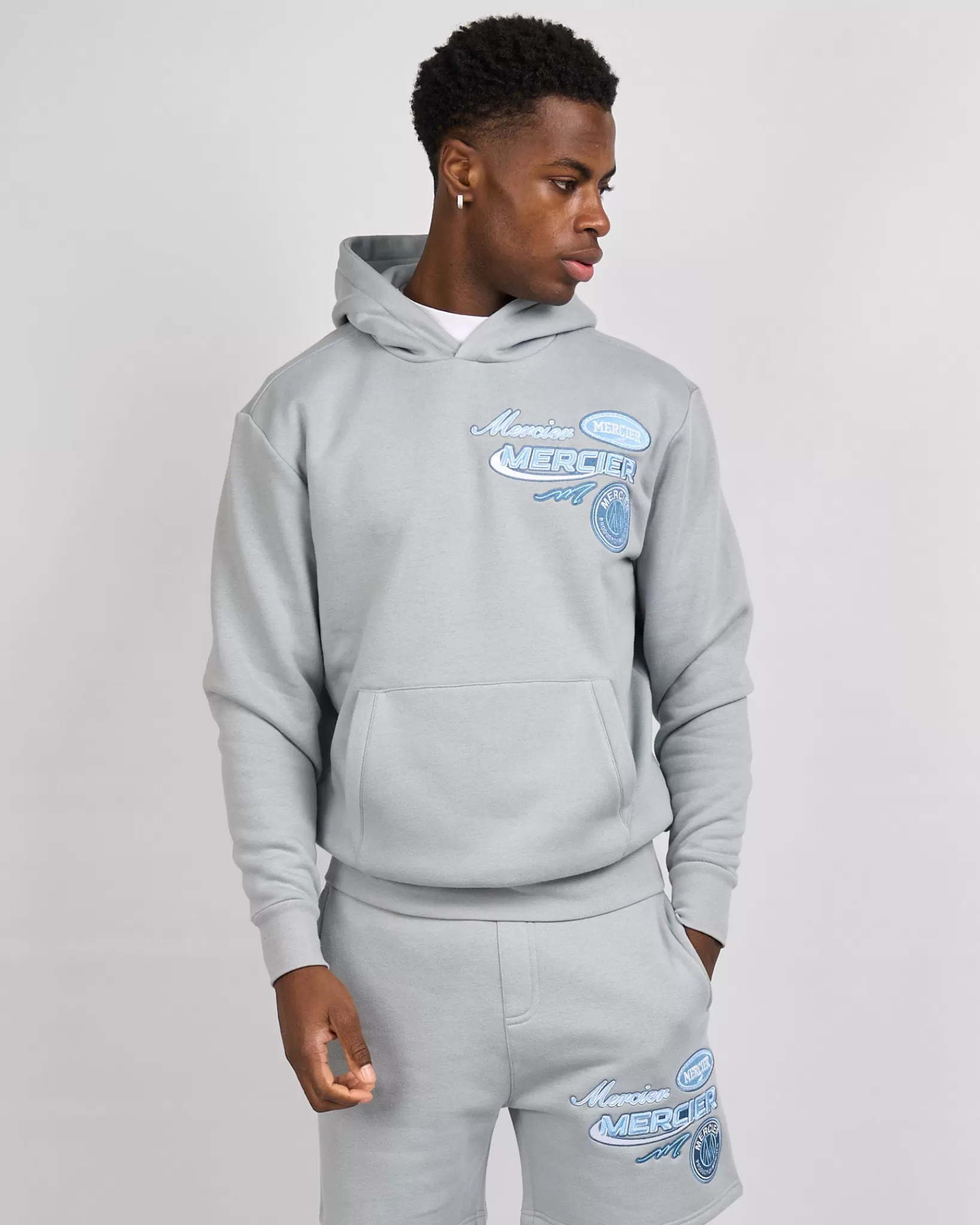 Flash Sale Mercier Felpa con cappuccio Smoke Blue Racer