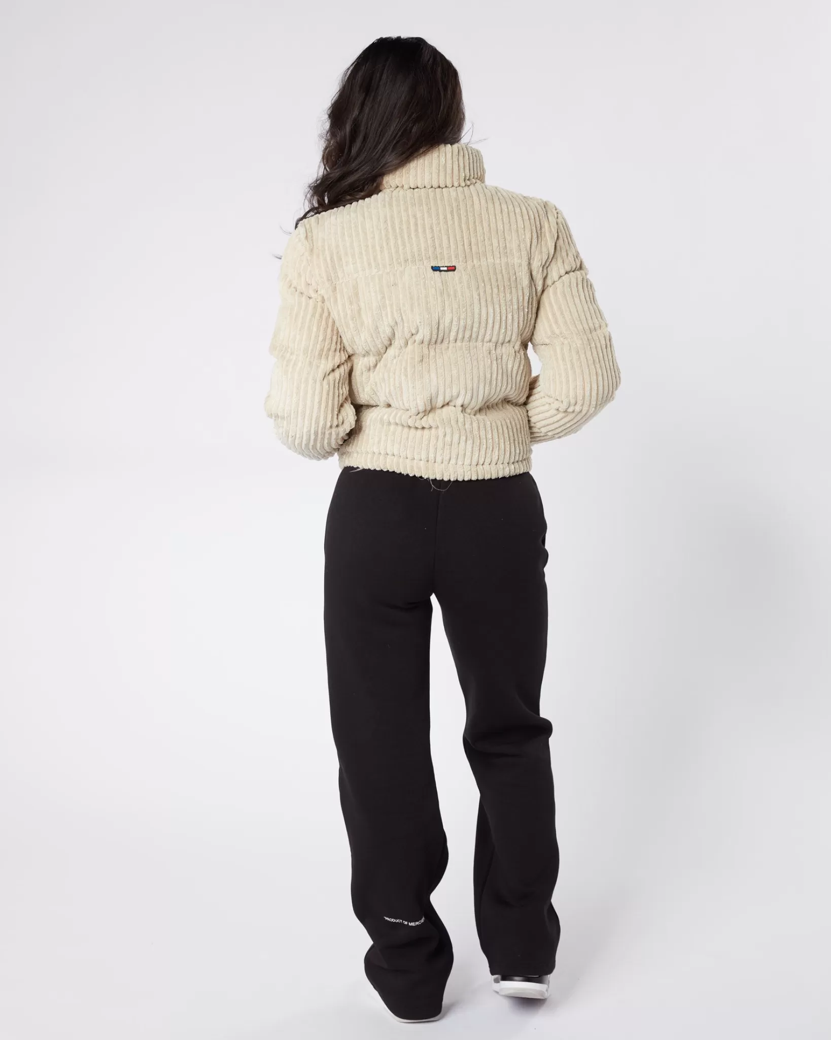 Best Mercier Giacca da donna con cordone beige e distintivo.