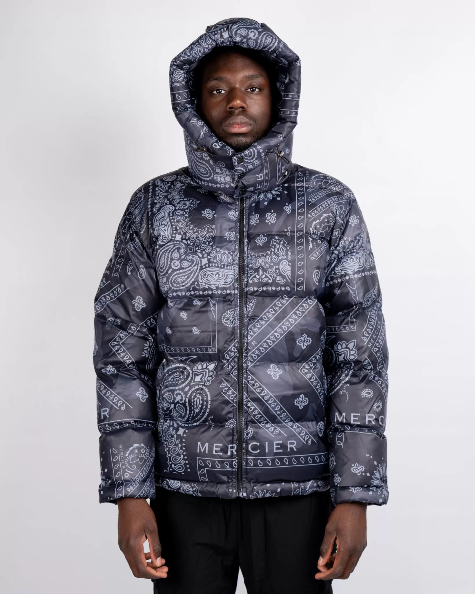 Online Mercier Giacca Paisley nera grigia