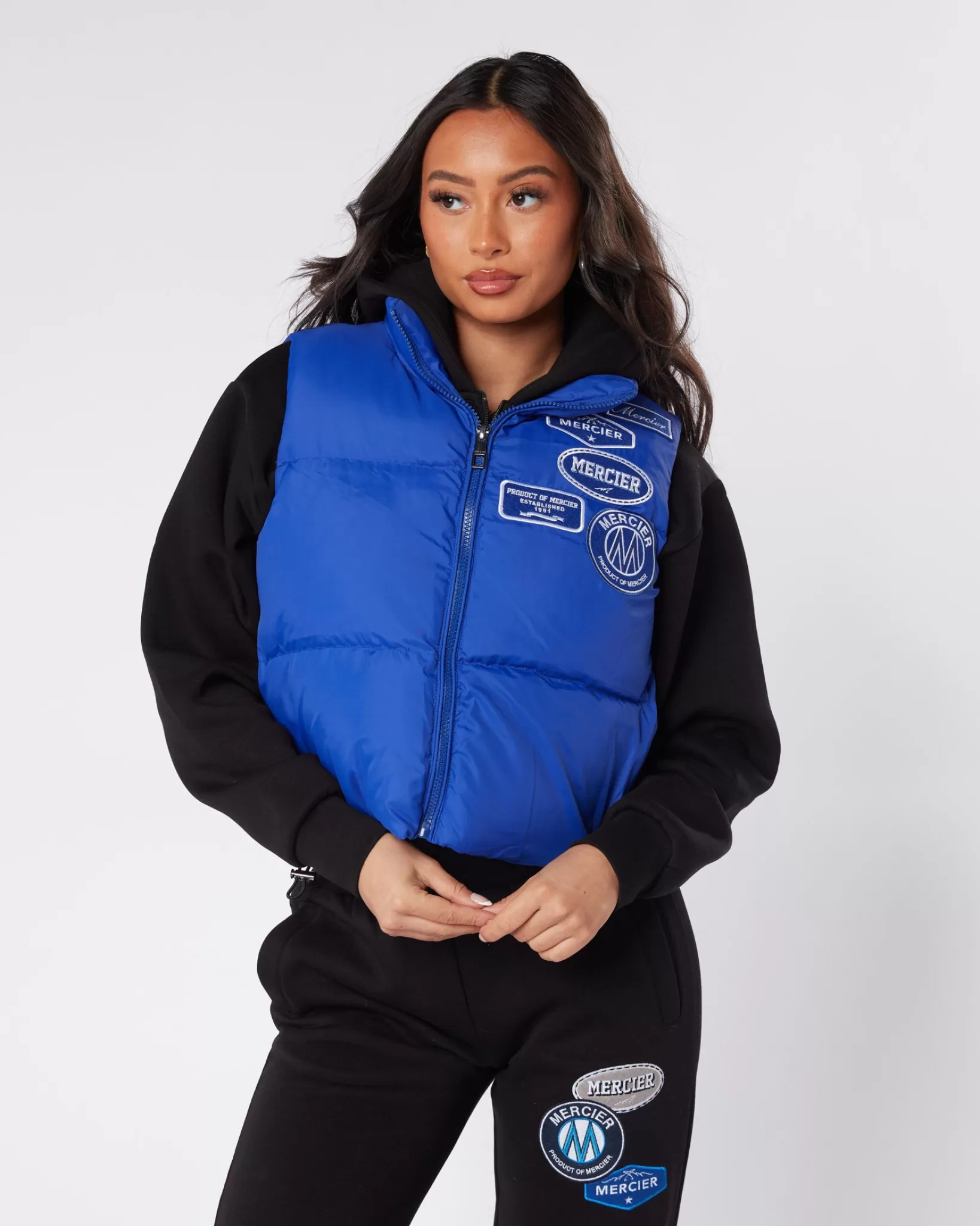 Store Mercier Gilet da donna con badge tonale in cobalto