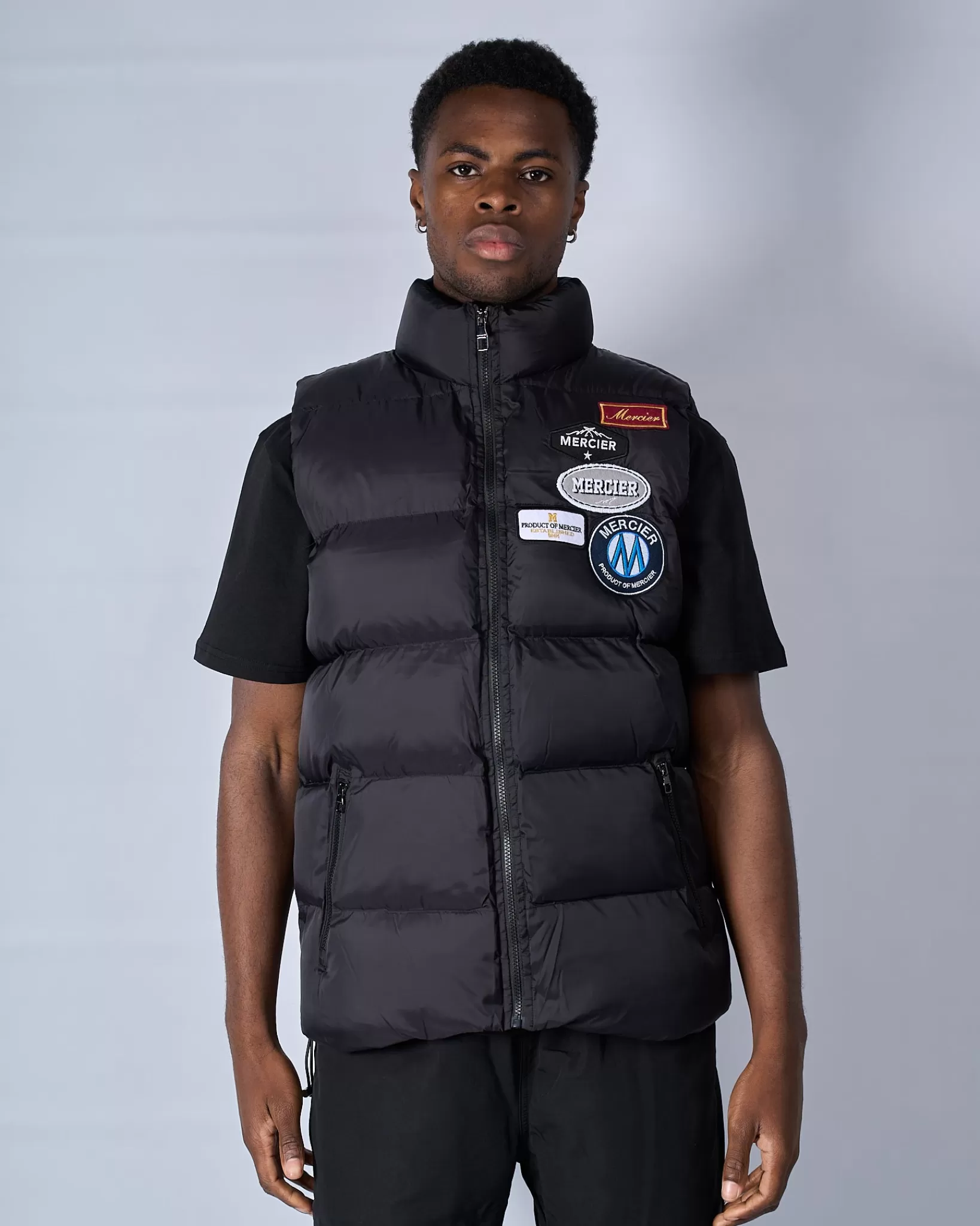 Cheap Mercier Gilet nero e distintivo