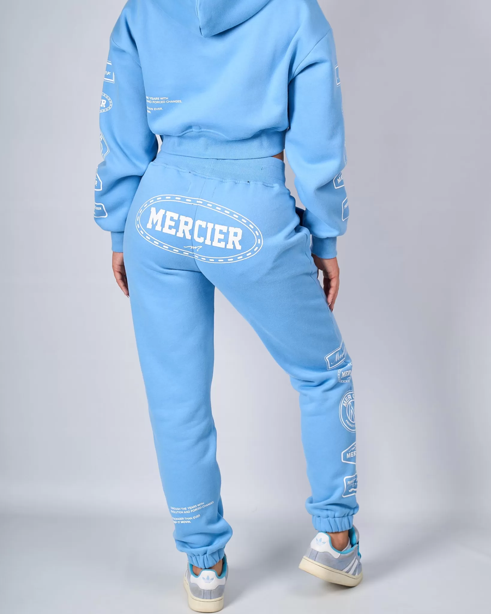 Hot Mercier Compton Pantaloni da donna blu bianco