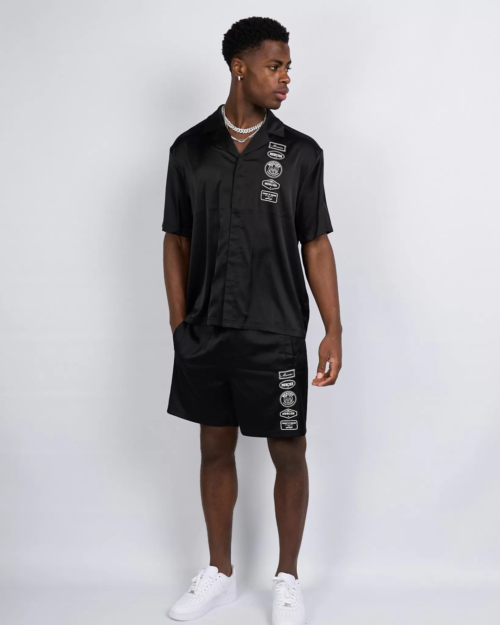 Flash Sale Mercier Pantaloncini resort con badge 2.0 neri