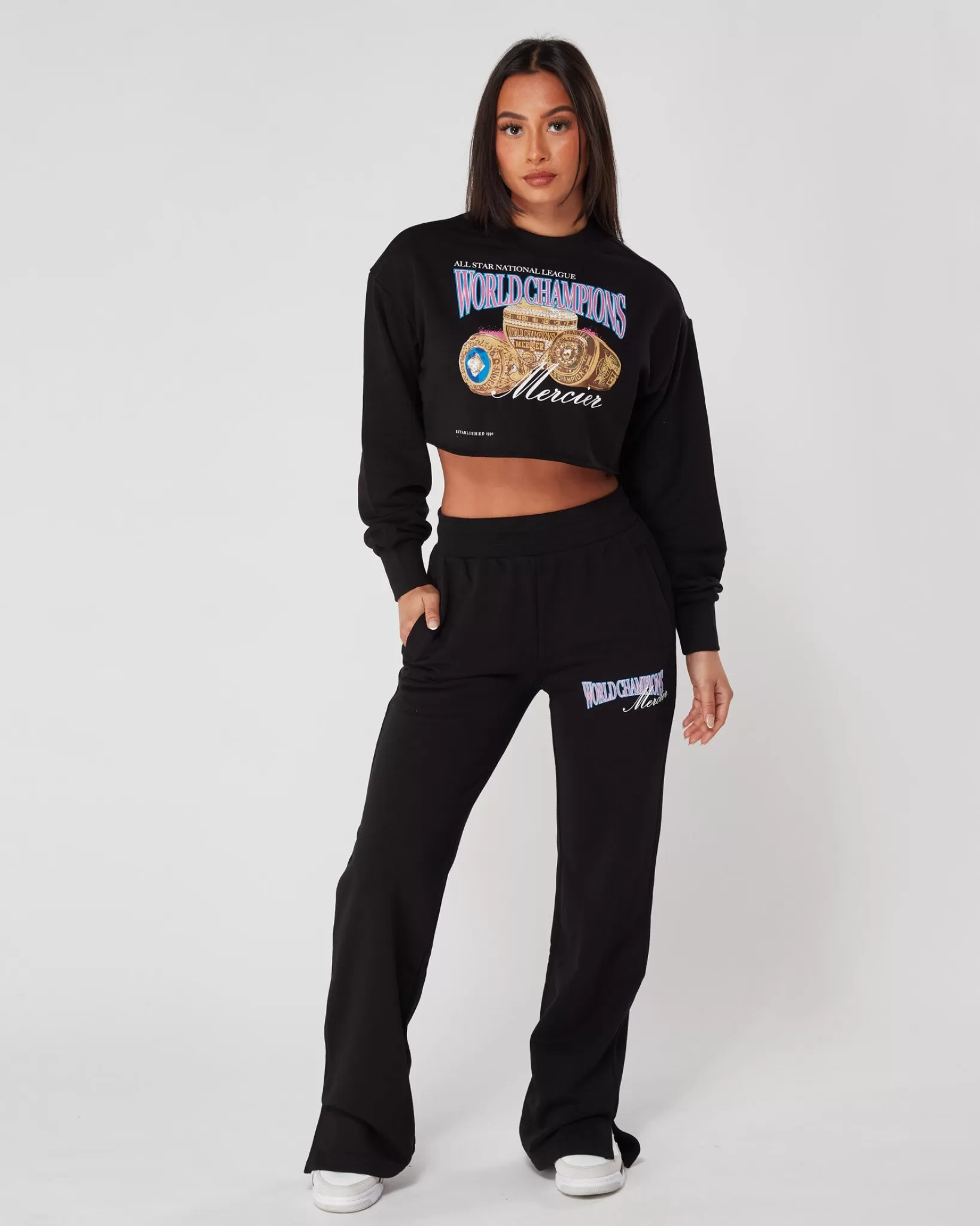 Hot Mercier Pantaloni da donna neri campioni del mondo