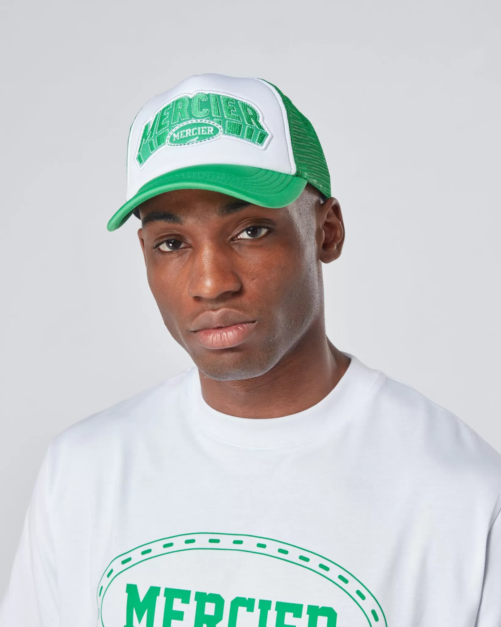 Best Mercier Trucker in schiuma di corte bianca verde