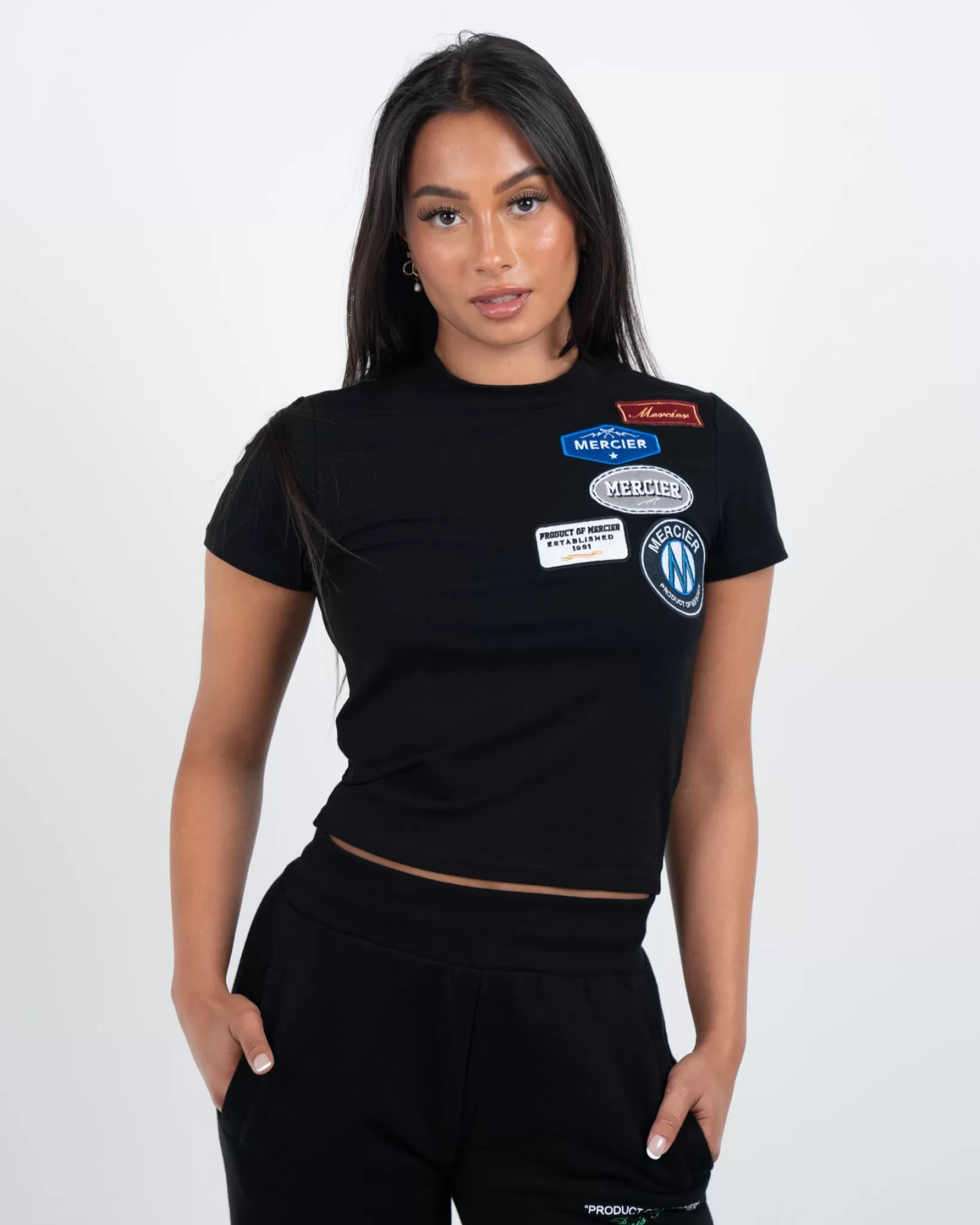 Discount Mercier T-shirt OG da donna con aderenza nera