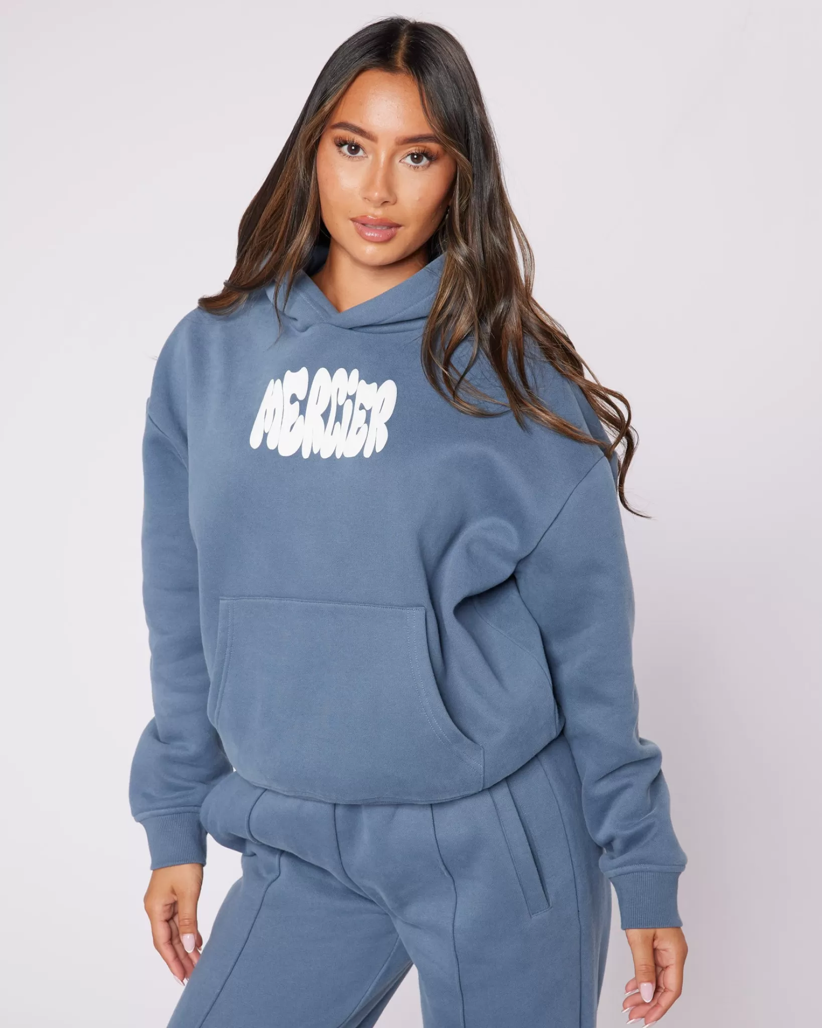 Fashion Mercier Womens Petrol Bubble Hoodie