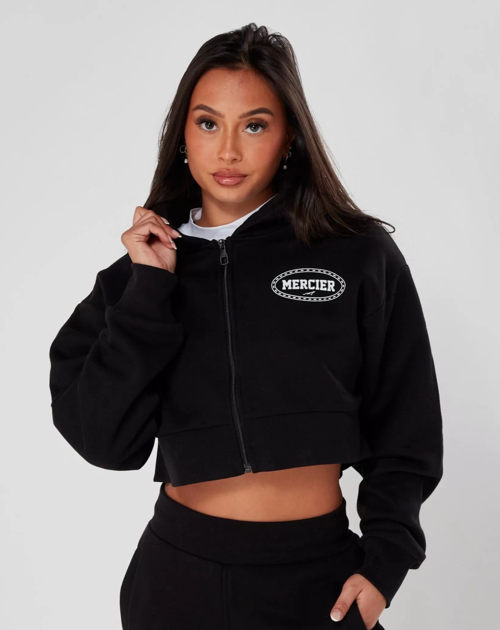 Flash Sale Mercier Zip Felpa con cappuccio per la casa donna nera